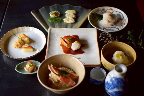 鎌倉 ホテル ディナー 蕎麦 からすみ 月と松 日本料理 コース料理